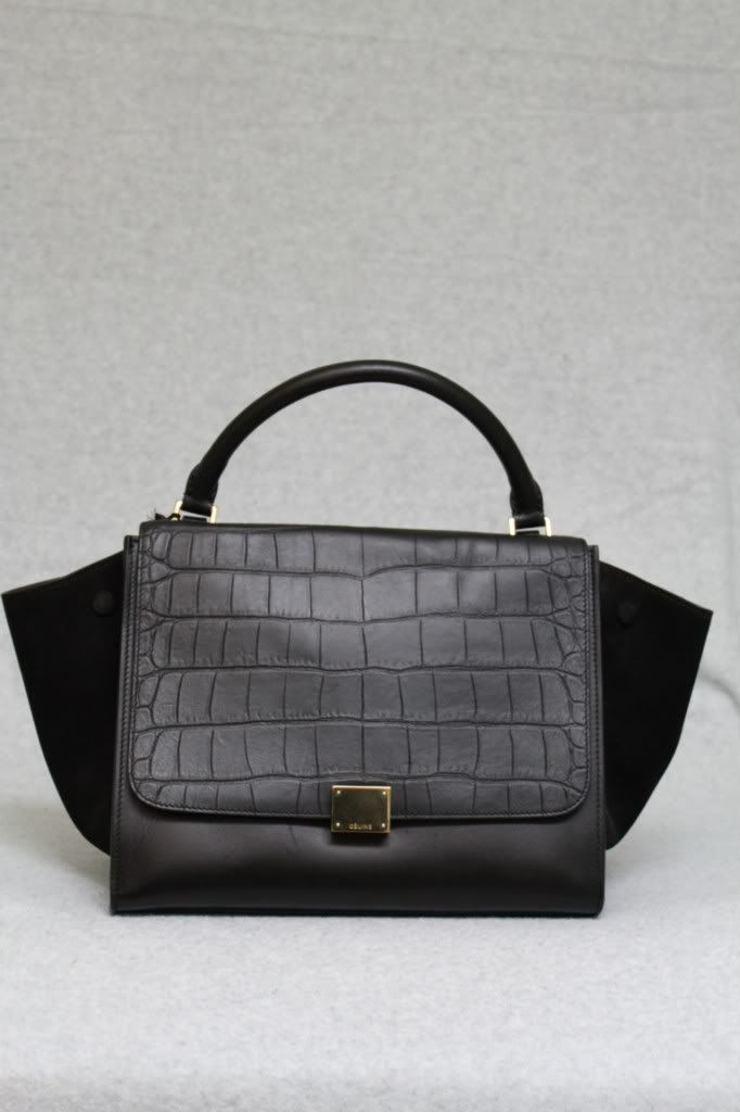 celine handbags online shopping - Triptyque and Black croc embossed Trapeze - PurseForum