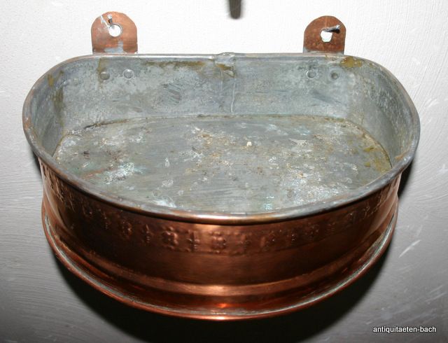 Antiker Wasserspender,Lavabo, Kupfer, Messing, Innen vernickelt