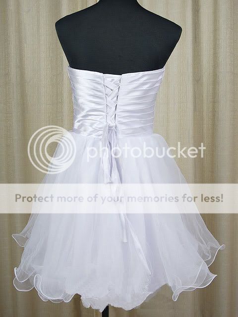 Short skirt wedding dress Evening dress bridesmaids/dress custom made 